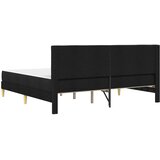  Okvir kreveta s madracem s uzglavljem Crna 180 x 200 cm tkanina | shoptok.hr