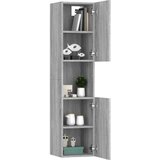 vidaXL Kopalniška omarica siva sonoma 30x30x130 cm konstruiran les | Shoptok.si