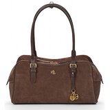Polo Ralph Lauren Torbice za na ramo MARCY ZIP SATCHEL LARGE Kostanjeva Cene