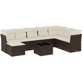 vidaXL 9-dijelni set vrtnih sofa s jastucima poliratan smeđi | shoptok.hr