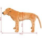 vidaXL Stoječi plišasti pes labradorec svetlo rjav XXL, (20816947) | Shoptok.si