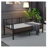 Hanah home krevet od metala daybed black 100x200 | ePonuda.com