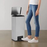 vidaXL Smetnjak s pedalom 30 L srebrn nerjaveče jeklo, (20753633) | Shoptok.si