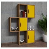 Hanah home zidna polica flora walnut yellow | ePonuda.com