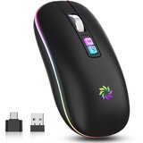 INF Tiha miška z dvojnim načinom delovanja: Brezžična Bluetooth 5.1 z možnostjo polnjenja D, (5000071614) Cene