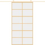  Klizna vrata zlatna 102,5x205 cm prozirno staklo ESG i aluminij | shoptok.hr