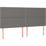 vidaXL Posteljno vzglavje 4 kosa siv 80x5x78/88 cm umetno usnje, (20952578) | Shoptok.si