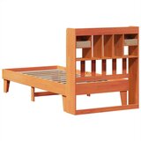 vidaXL Posteljni okvir brez vzmetnice voščeno rjav 90x200 cm borovina | Shoptok.si