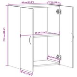 Ormarić za spise boja hrasta 60x32x77,5cm od konstruiranog drva | shoptok.hr