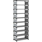  Stalak za cipele 10 slojeva sivi 54x28x158 cm netkana tkanina | shoptok.hr