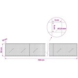  Gabion s žicom debljine 3,5 mm i mrežom 5x5 cm 700x10x50 cm | shoptok.hr