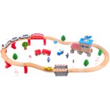  Set Train Tracks Wooden Railway Cars Buildings 88 El | shoptok.hr