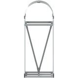  Držač za cjepanice srebrni 40x45x100 cm od pocinčanog čelika | shoptok.hr