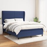  The Living Store Box spring postelja z vzmetnico modra 140x190 cm blago - Box Spring Postelja, (21501446) Cene