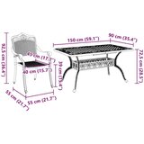  Vrtni set za objed 5 pcs Bronzana Aluminij | shoptok.hr