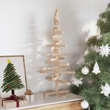 | Drveno božićno drvce | s stalakom prirodno 90 cm Masivna borovina | shoptok.hr
