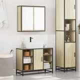  2-dijelni set kupaonskog namještaja boja hrasta sonome drveni | shoptok.hr