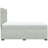  Krevet s oprugama i madracem svjetlosivi 140x190 cm baršunasti | shoptok.hr