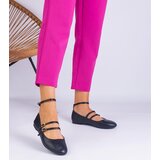 Gemre Black eco-leather ballet flats with buckles Vitoldora | shoptok.hr