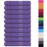 vidaXL Brisače za savno 10 kos vijolična 80x200cm 360 g/m² 100% bombaž | Shoptok.si