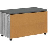  Klupa za hodnik s jastukom Siva Sonoma 80 x 38 x 46 cm | shoptok.hr