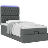 vidaXL otomanski okvir kreveta s madraca tamnosivi 100x200cm tkanine | shoptok.hr