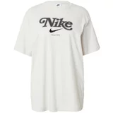 Nike Sportswear Široka majica svijetlosiva / crna