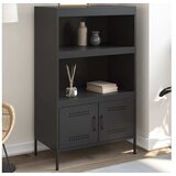 vidaXL Visoka komoda crna 68 x 39 x 113 cm čelična | shoptok.hr