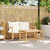 Maison Chic Seti vrtnega pohištva - Vrtna garnitura - Vrtni pohištvo set 2-delna z blazinami bambus, (21811593) | Shoptok.si