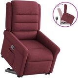  Naslonjač na podizanje od tkanine crvena boja vina | shoptok.hr