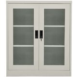 vidaXL Pisarniška omara svetlo siva 90x40x105 cm jeklo | Shoptok.si
