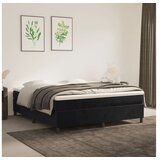  Krevet s oprugama i madracem crni 160x200 cm baršunasti | shoptok.hr