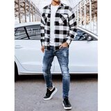DStreet Men's black and white flannel shirt DX2244 | Shoptok.si