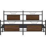  Metalni okvir kreveta bez madraca smeđa boja hrasta 180x200 cm | shoptok.hr