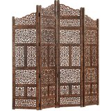 Sobna Ročno izrezljan paravan 4-delni rjav 160x165cm trden mangov les, (20619877) | Shoptok.si