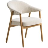 Unique Furniture Krem blagovaonske stolice u setu s naslonima za ruke 2 kom od punog hrasta Elk – | shoptok.hr