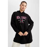 Defacto Relax Fit Hooded Printed Sweatshirt Tunic Cene