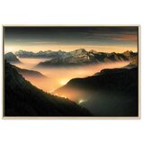  Slika - Mountain Breath (1 Part) Wide - Third Variant 90x60 U prirodnom drvenom okviru | shoptok.hr