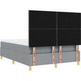 Box Spring krevet s madracem svjetlosiva 140x200 cm tkanina | shoptok.hr