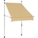 vidaXL tenda na ručno uvlačenje 100 cm narančasto-bijela prugasta Cijene