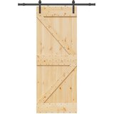  Klizna vrata NARVIK Prirodna i crna 80 x 210 cm (152,5 cm) | Eponuda.com