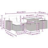 vidaXL 8-dijelni set vrtnih sofa od poliratana s jastucima crni | shoptok.hr