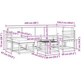  Set vanjskih sofa 7 pcs Bijela i krem Čvrsto drvo akacije | shoptok.hr