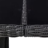 Vrtni blagovaonski stol crni 200x100x74 cm staklo i poliratan | shoptok.hr