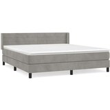  Box spring postelja z vzmetnico svetlo siva 180x200 cm žamet, (20899110) | Shoptok.si