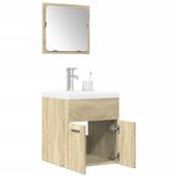  3-dijelni set kupaonskog namještaja boja hrasta sonome drveni Smeđa 41 x 38.5 x 46 cm Cijene