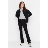 Trendyol Black Unfading Black High Waist Flare Jeans Cene