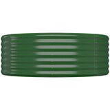  Visoka greda iz prašno premazanega jekla 507x100x36 cm zelena, (20981525) | Shoptok.si