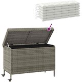  Vrtna kutija za pohranu s kotačima siva 110x55x73 cm poliratana | Eponuda.com