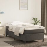  Okvir za krevet s oprugom tamnosivi 100x200 cm baršunasti | shoptok.hr